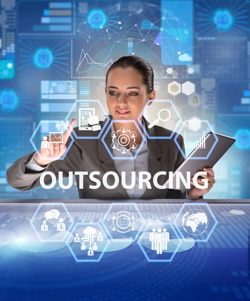Koncepcja outsourcingu we współczesnym biznesie — Zdjęcie stockowe