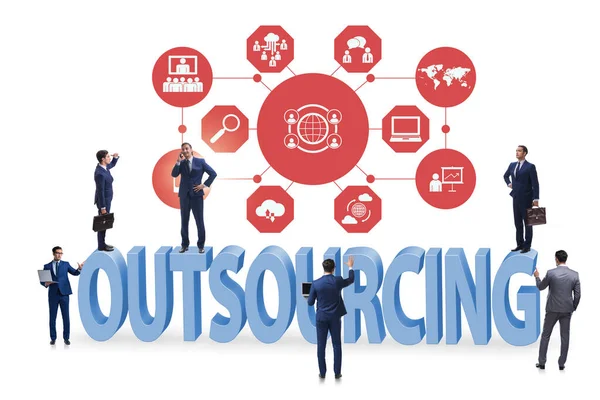 Koncepcja outsourcingu we współczesnym biznesie — Zdjęcie stockowe