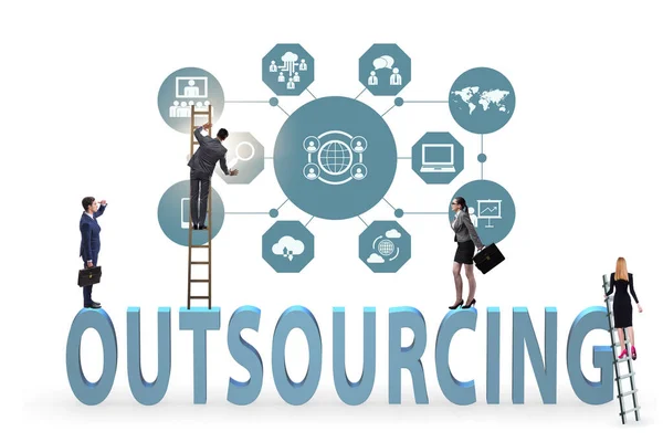 Concept of outsourcing in modern business — Stock Photo, Image