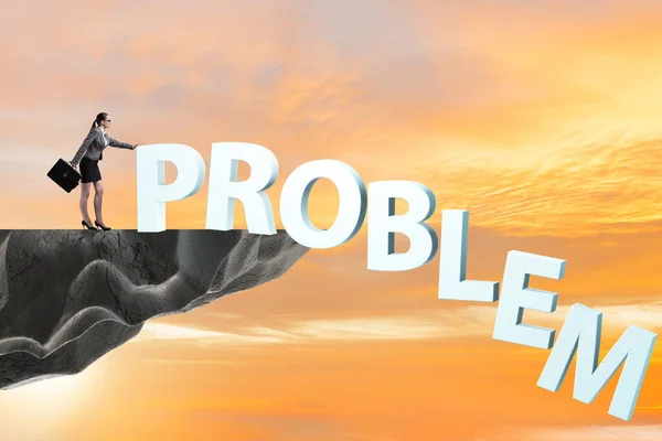 Imprenditrice nel concetto di problem solving — Foto Stock