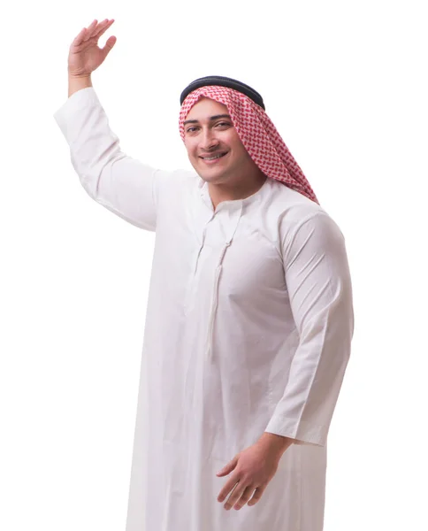 Arab üzletember elszigetelt fehér háttér — Stock Fotó