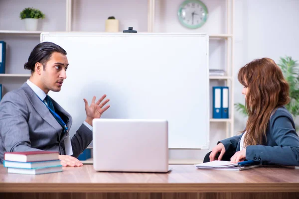 Man and woman in business meeting concept