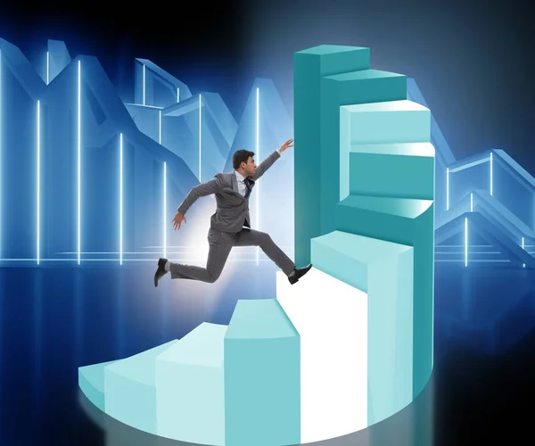 Karrier fejlesztés lépcsőkkel az üzleti koncepcióban — Stock Fotó