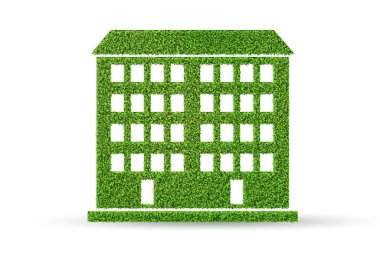 Yeşil ev kavramı - 3D görüntüleme