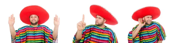 Αστείος Μεξικανός απομονωμένος σε λευκό — Φωτογραφία Αρχείου