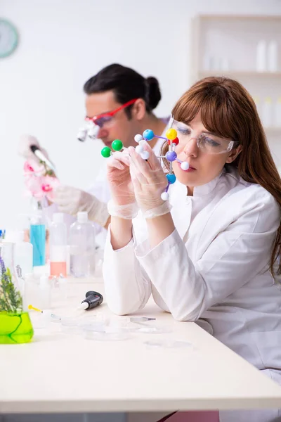 Dos químicos trabajando en el laboratorio —  Fotos de Stock