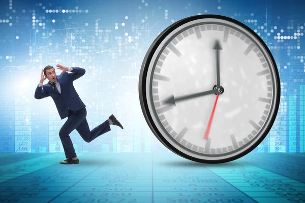 Affärsman anställd i time management koncept — Stockfoto