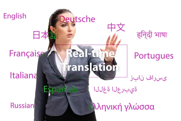 Concepto de traducción en línea del idioma extranjero — Foto de Stock