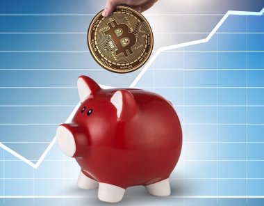 Bitcoin servet içinde iş kavramı ile kaydetme
