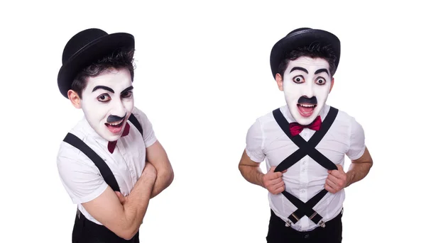 Megszemélyesítése Charlie Chaplin a fehér — Stock Fotó