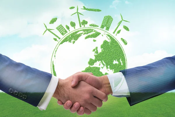Концепция Парижского соглашения в области экологии и окружающей среды — стоковое фото