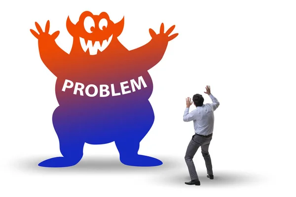Businessman afraid of big problem