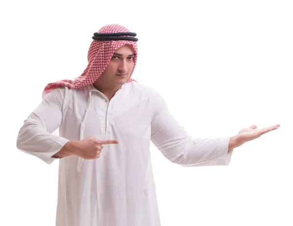 Hombre de negocios árabe aislado sobre fondo blanco — Foto de Stock