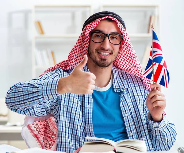 Arab student studying english language