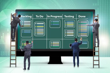 İşadamı çevik yöntemler kavram