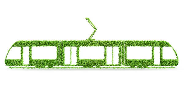 Concept de véhicule électrique vert à faible émission - rendu 3d — Photo