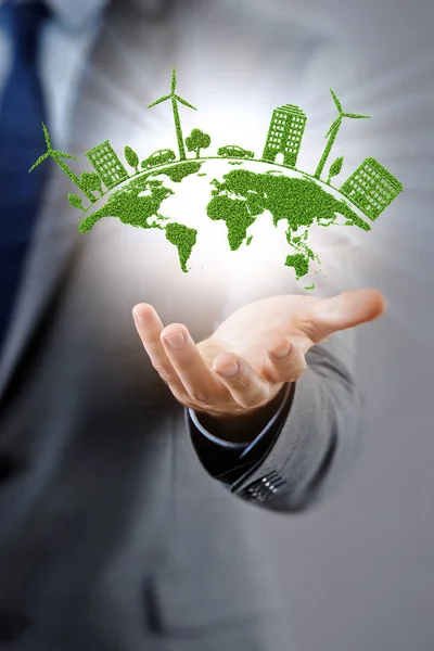 A tiszta energia és a környezetvédelem fogalma — Stock Fotó
