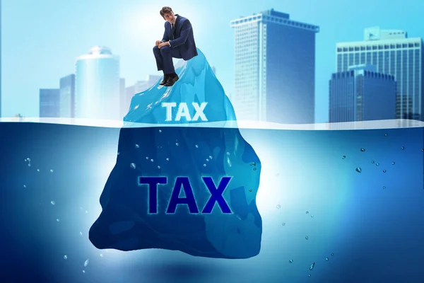 Tax payment concept with iceberg — Stock Photo, Image