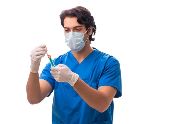 Jeune beau médecin isolé sur blanc — Photo