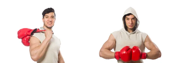 Concepto de boxeo con joven deportista — Foto de Stock