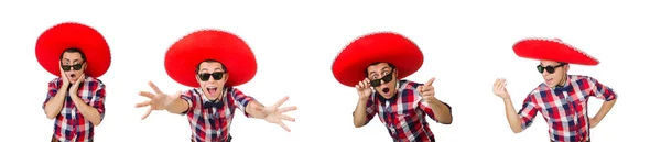 Смішний мексиканський з сомбреро в концепції — стокове фото