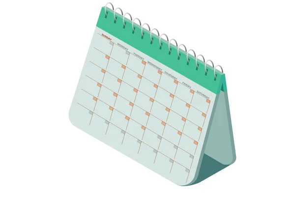 Concepto de calendario para fines de planificación - renderizado 3d — Foto de Stock