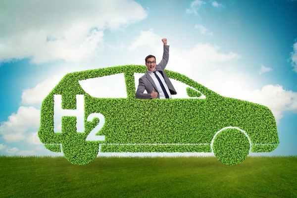 Hydrogen car concept in ecological transportation concept — ストック写真