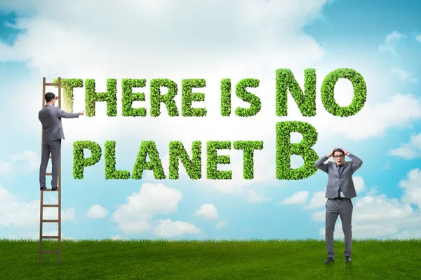 Ecologisch concept - er is geen planeet b — Stockfoto