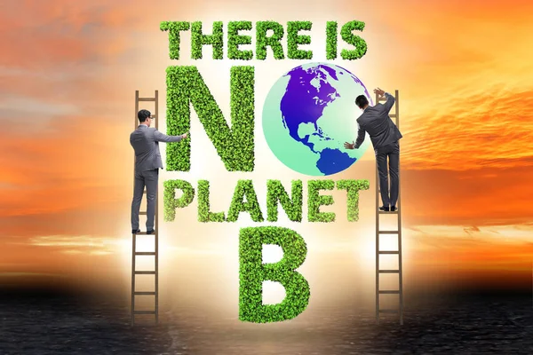 Ecologisch concept - er is geen planeet b — Stockfoto