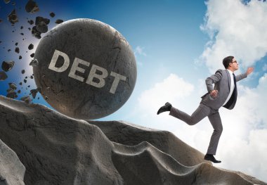 Borç kredisi iş konsepti işadamı