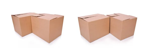 Carton boxes isolated on the white background — Stock Photo, Image