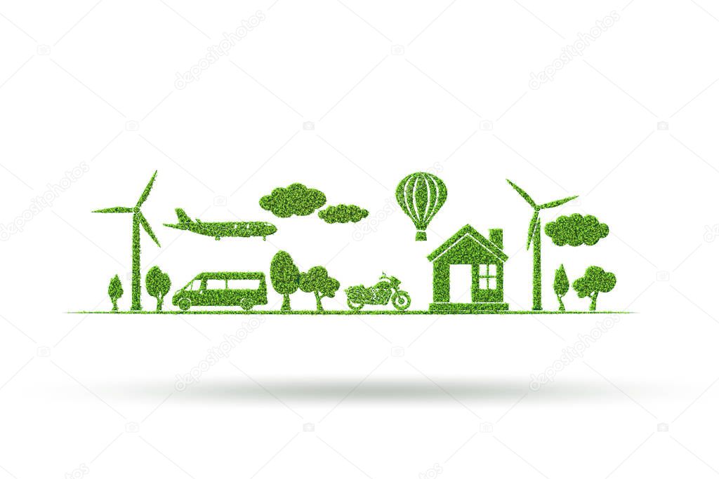 Clean energy and environment - 3d rendering