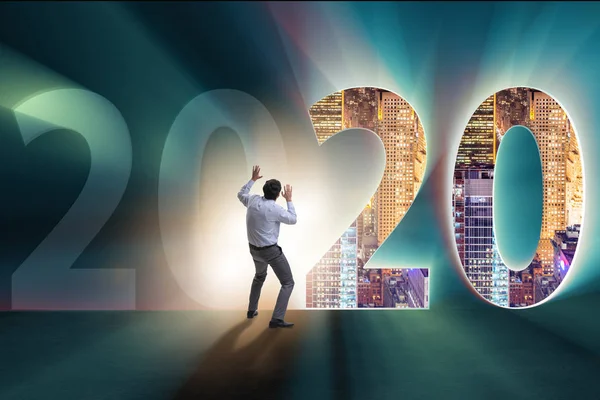Empresario y concepto del nuevo año 2020 — Foto de Stock