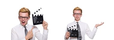 Beyaz tahtada film ile komik adam