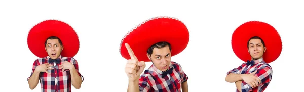 Divertente messicano con sombrero in concetto — Foto Stock