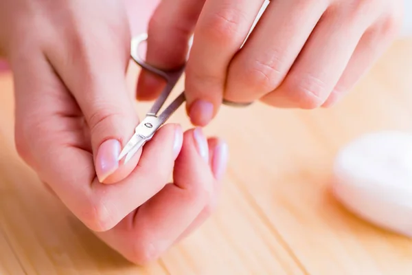 Produtos de beleza nail care tools pedicure closeup — Fotografia de Stock