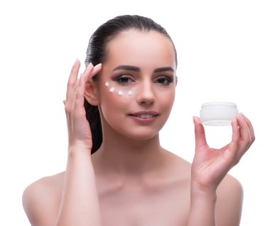 Makyajlı genç, güzel bir manken.