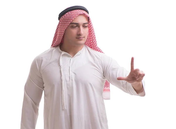 Arab üzletember elszigetelt fehér háttér — Stock Fotó