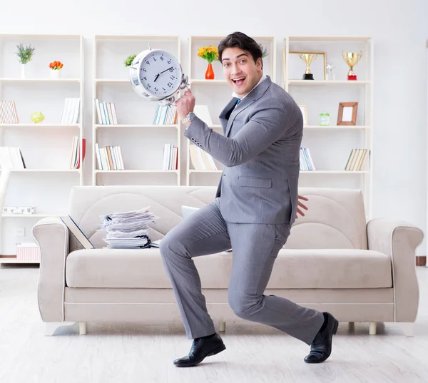 Businessman happy meeting his deadlines — Stock Photo, Image