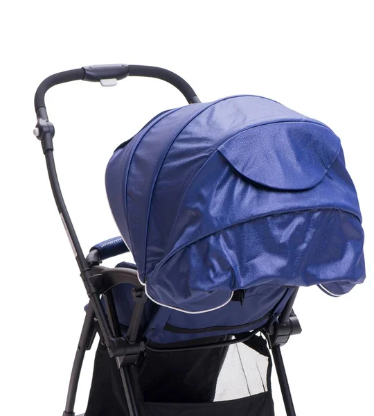 Blue pushchair isolated on white background — Stock Photo, Image