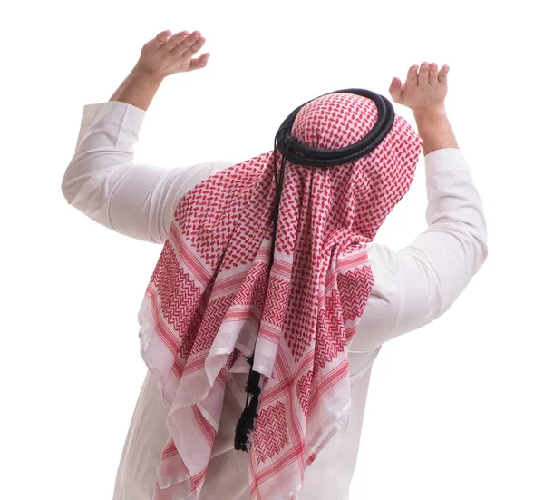 De Arabische zakenman geïsoleerd op witte achtergrond — Stockfoto