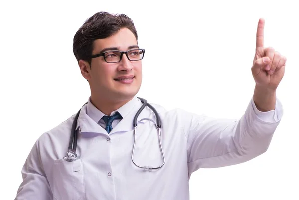 El joven médico masculino aislado sobre fondo blanco — Foto de Stock