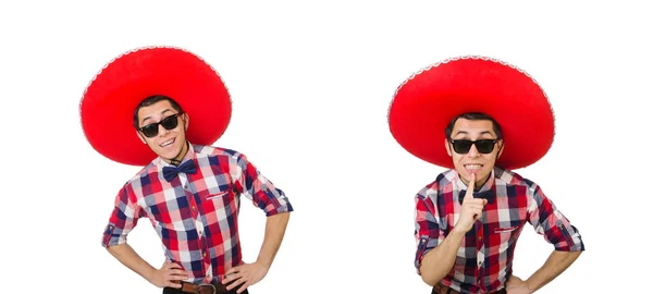 Lustiger Mexikaner mit Sombrero im Konzept — Stockfoto