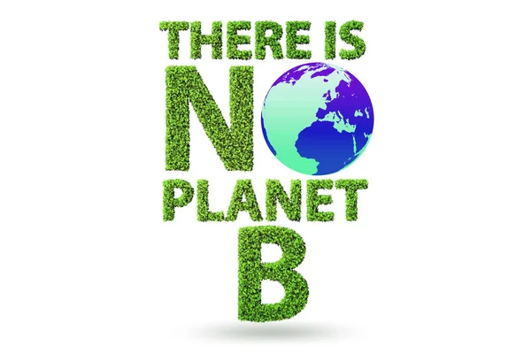 Koncepcja ekologiczna - nie ma planety b - renderowanie 3d — Zdjęcie stockowe