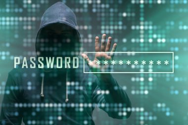 Siber güvenlik konseptinde genç bir hacker.