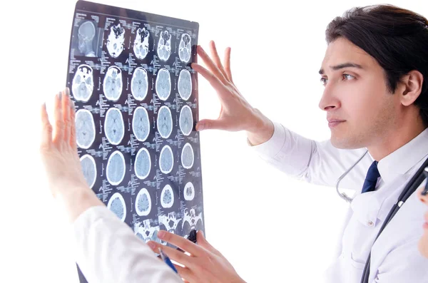 Two doctors working in the clinic — Stock Photo, Image