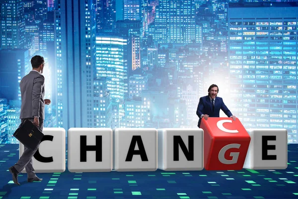 Businessman taking chance for change — Stock Photo, Image