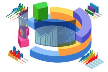 Ticaret ortamında çeşitli görselleştirme - 3D biçimlendirme