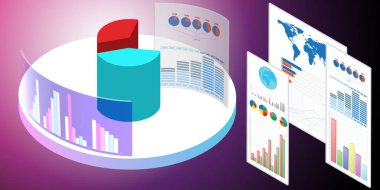 Ticaret ortamında çeşitli görselleştirme - 3D biçimlendirme