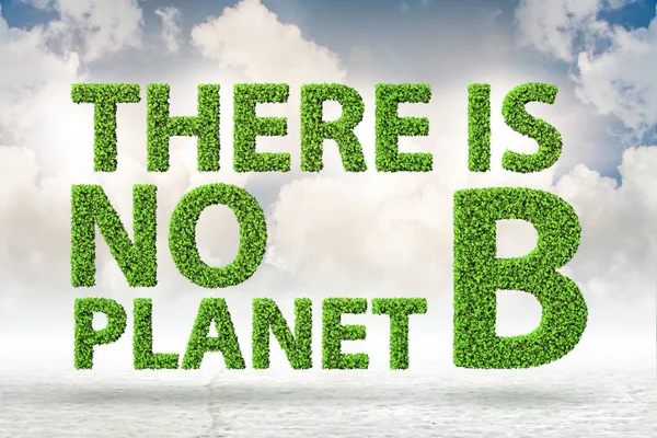 Ecologisch concept - er is geen planeet b - 3d rendering — Stockfoto
